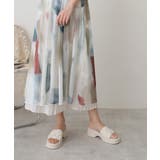 【25年春夏新作】厚底 デザインソール ギャザー調 ミュールサンダル | DEMETER | 詳細画像19 