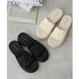 【25年春夏新作】厚底 デザインソール ギャザー調 ミュールサンダル | DEMETER | 詳細画像2 