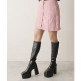 【25年秋冬再販】厚底 太ヒール スクエアトゥ ストレッチ ロングブーツ | DEMETER | 詳細画像45 