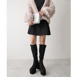 【25年秋冬再販】厚底 太ヒール スクエアトゥ ストレッチ ロングブーツ | DEMETER | 詳細画像53 