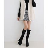 【25年秋冬再販】厚底 太ヒール スクエアトゥ ストレッチ ロングブーツ | DEMETER | 詳細画像92 