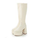 【25年秋冬再販】厚底 太ヒール スクエアトゥ ストレッチ ロングブーツ | DEMETER | 詳細画像95 