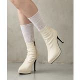 ベージュ | ポインテッドトゥ プラットフォーム ストレッチ | DEMETER