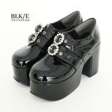 【25年春夏再販】厚底太ヒール☆ビジューバックルベルト ローファーパンプス | DEMETER | 詳細画像18 