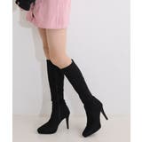 【25年秋冬再販】ポインテッドトゥ プラットフォーム ストレッチ ロングブーツ | DEMETER | 詳細画像53 