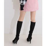 【25年秋冬再販】ポインテッドトゥ プラットフォーム ストレッチ ロングブーツ | DEMETER | 詳細画像54 