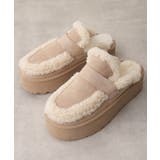 【25年秋冬新作】厚底 プラットフォーム スリッポン ボアサンダル | DEMETER | 詳細画像21 