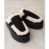 【25年秋冬新作】厚底 プラットフォーム スリッポン ボアサンダル | DEMETER | 詳細画像4 