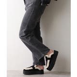 【25年秋冬新作】厚底 プラットフォーム スリッポン ボアサンダル | DEMETER | 詳細画像9 