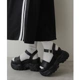 ブラック | 【25年春夏再販】厚底 2段ボリュームソール スポーツMIX | DEMETER