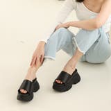 【24年春夏新作】厚底 2段ボリュームソール スポーツMIX ミュールサンダル | DEMETER | 詳細画像4 