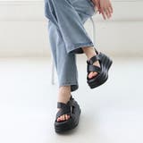 【24年春夏新作】厚底 3段ソール バックバンド クロスベルトサンダル | DEMETER | 詳細画像13 