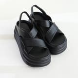 【24年春夏新作】厚底 3段ソール バックバンド クロスベルトサンダル | DEMETER | 詳細画像2 