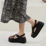 【24年春夏新作】厚底 3段ソール バックバンド クロスベルトサンダル | DEMETER | 詳細画像5 