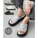 【25年春夏新作】厚底 ダブルソール スパンコール スライドサンダル | DEMETER | 詳細画像1