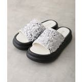 【25年春夏新作】厚底 ダブルソール スパンコール スライドサンダル | DEMETER | 詳細画像19