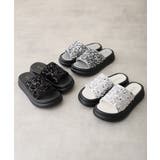 【25年春夏新作】厚底 ダブルソール スパンコール スライドサンダル | DEMETER | 詳細画像2