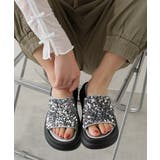 【25年春夏新作】厚底 ダブルソール スパンコール スライドサンダル | DEMETER | 詳細画像34