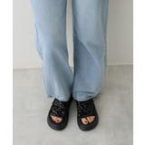 【25年春夏新作】厚底 ダブルソール スパンコール スライドサンダル | DEMETER | 詳細画像6