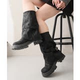 【25年秋冬新作】厚底 ボリュームソール ミドル カバーブーツ | DEMETER | 詳細画像4 