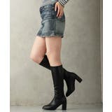 【25年秋冬新作】チャンキーヒール プレーン ストレッチロングブーツ | DEMETER | 詳細画像15 