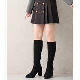 【25年秋冬新作】チャンキーヒール プレーン ストレッチロングブーツ | DEMETER | 詳細画像21 