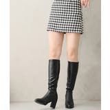 【25年秋冬新作】チャンキーヒール プレーン ストレッチロングブーツ | DEMETER | 詳細画像6 