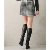 【25年秋冬新作】チャンキーヒール プレーン ストレッチロングブーツ | DEMETER | 詳細画像9 