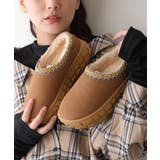 【25年秋冬新作】厚底 凹凸ソール ボリュームファー ムートンシューズ | DEMETER | 詳細画像22 