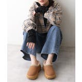 【25年秋冬新作】厚底 凹凸ソール ボリュームファー ムートンシューズ | DEMETER | 詳細画像24 