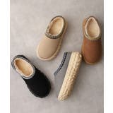 【25年秋冬新作】厚底 凹凸ソール ボリュームファー ムートンシューズ | DEMETER | 詳細画像3 