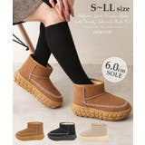 【25年秋冬新作】厚底 凹凸ソール ボリュームファー ショート ムートンブーツ | DEMETER | 詳細画像1 