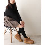 【25年秋冬新作】厚底 凹凸ソール ボリュームファー ショート ムートンブーツ | DEMETER | 詳細画像18 