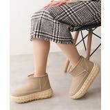 【25年秋冬新作】厚底 凹凸ソール ボリュームファー ショート ムートンブーツ | DEMETER | 詳細画像34 