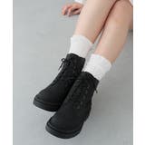 【26年春夏新作】軽量 厚底ソール レースアップ ショートブーツ | DEMETER | 詳細画像4 