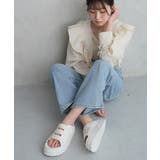 【26年春夏新作】厚底 プラットフォーム 三連ベルト ベルクロサンダル | DEMETER | 詳細画像30 