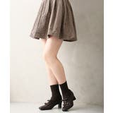 【25年秋冬新作】スクエアトゥ リボン ニットドッキング ショートブーツ | DEMETER | 詳細画像17