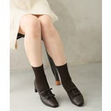 【25年秋冬新作】スクエアトゥ リボン ニットドッキング ショートブーツ | DEMETER | 詳細画像22