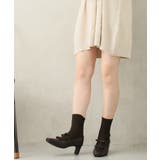 【25年秋冬新作】スクエアトゥ リボン ニットドッキング ショートブーツ | DEMETER | 詳細画像24