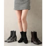 【25年秋冬新作】スクエアトゥ リボン ニットドッキング ショートブーツ | DEMETER | 詳細画像28