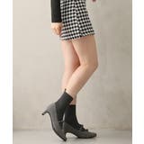 【25年秋冬新作】スクエアトゥ リボン ニットドッキング ショートブーツ | DEMETER | 詳細画像35