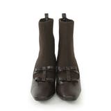 【25年秋冬新作】スクエアトゥ リボン ニットドッキング ショートブーツ | DEMETER | 詳細画像49