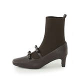 【25年秋冬新作】スクエアトゥ リボン ニットドッキング ショートブーツ | DEMETER | 詳細画像50