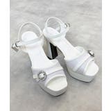 【26年春夏新作】厚底 ビジューバックル アンクルストラップ サンダル | DEMETER | 詳細画像22 