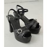 【26年春夏新作】厚底 ビジューバックル アンクルストラップ サンダル | DEMETER | 詳細画像33 