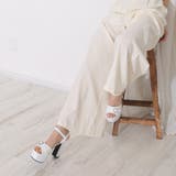 厚底 太ヒール ビジューバックル アンクルストラップ サンダル | DEMETER | 詳細画像10 