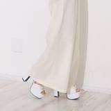 厚底 太ヒール ビジューバックル アンクルストラップ サンダル | DEMETER | 詳細画像12 