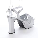 厚底 太ヒール ビジューバックル アンクルストラップ サンダル | DEMETER | 詳細画像22 