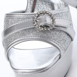 厚底 太ヒール ビジューバックル アンクルストラップ サンダル | DEMETER | 詳細画像25 