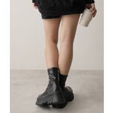 【24年秋冬新作】厚底 トラックソール ストレッチ ショートブーツ | DEMETER | 詳細画像8